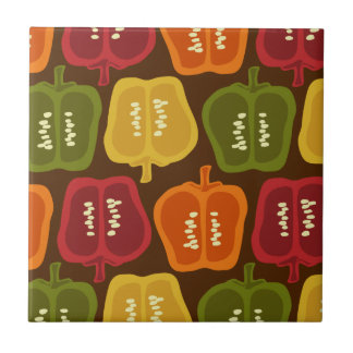 Cerâmica Azulejo Trivet das pimentas de Bell