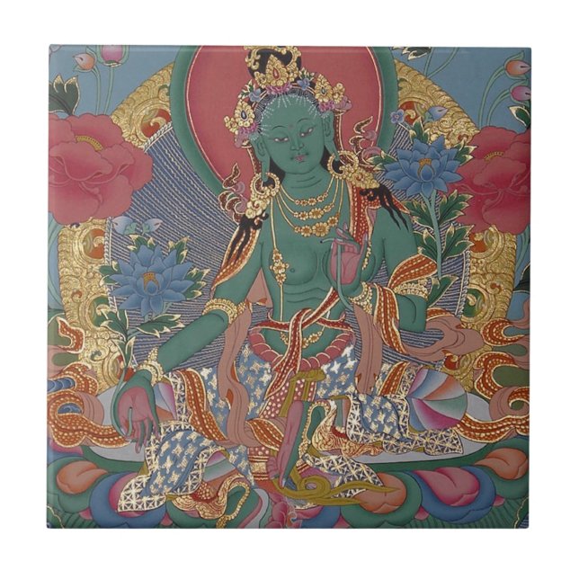 Cerâmica Azulejo verde de Tara (Frente)
