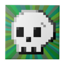 Cerâmica Azulejo verde píxel de 8 bits para a arte psíquica