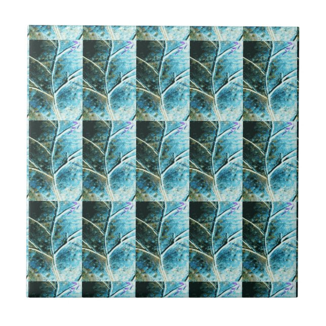 Cerâmica azulejo verdigris folha de cobre (Frente)