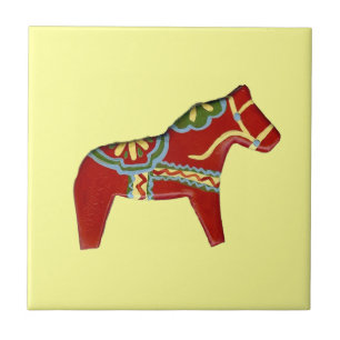 Cerâmica Azulejo vermelho do cavalo de Dala do revestimento