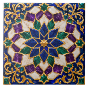 Cerâmica Azulejo Zellige Marroquino de Luxo com cores linda