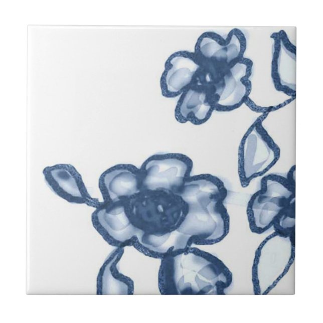 Cerâmica B1 - Azulejo mural da cesta de Delft - B1 (Frente)