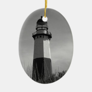 Cerâmica B&W - Farol de Montauk - ornamento