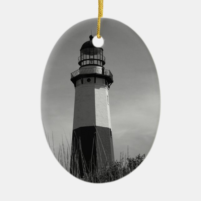 Cerâmica B&W - Farol de Montauk - ornamento (Frente)