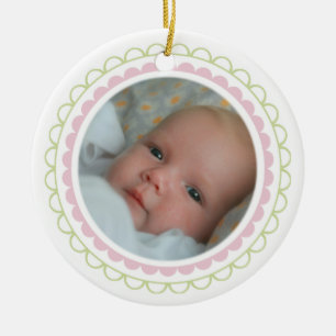 Cerâmica Baby Girl 1rua Foto do Ornamento de Natal