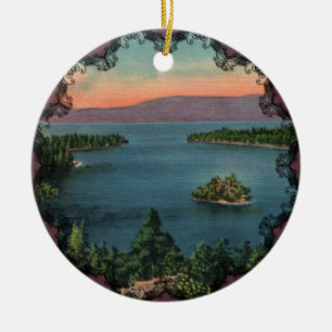 Cerâmica Baía esmeralda - ornamento de Lake Tahoe
