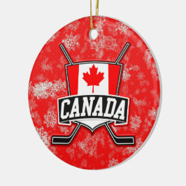 Cerâmica Bandeira Canadiana de Ornamento de Árvore de Natal