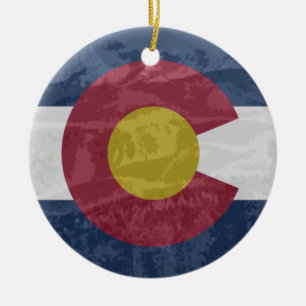 Cerâmica Bandeira de Colorado com o ornamento cerâmico do