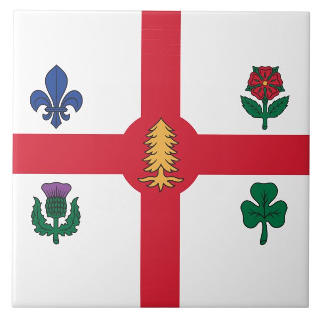 Cerâmica Bandeira de Montreal em Azulejo (Frente)