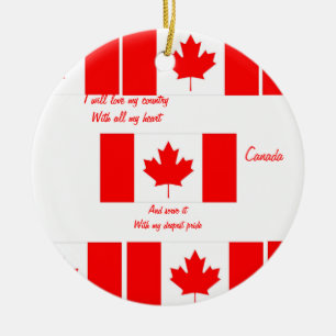 Cerâmica Bandeira de ornamento de Canadá