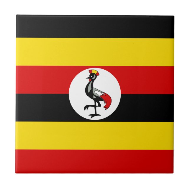 Cerâmica Bandeira do Azulejo cerâmico de Uganda (Frente)
