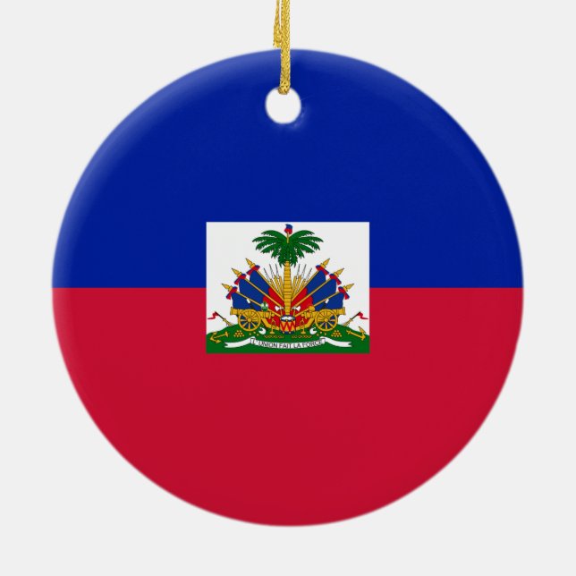 Cerâmica Bandeira do ornamento de Haiti (Traseira)