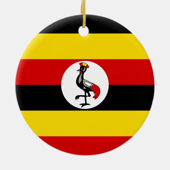 Cerâmica Bandeira do ornamento de Uganda (Traseira)