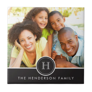 Cerâmica Banner moderno com Azulejo de fotos da família Mon