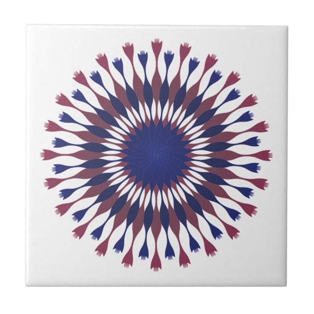 Cerâmica Belo Azulejo de Flor de Lotus Cerâmico (Frente)