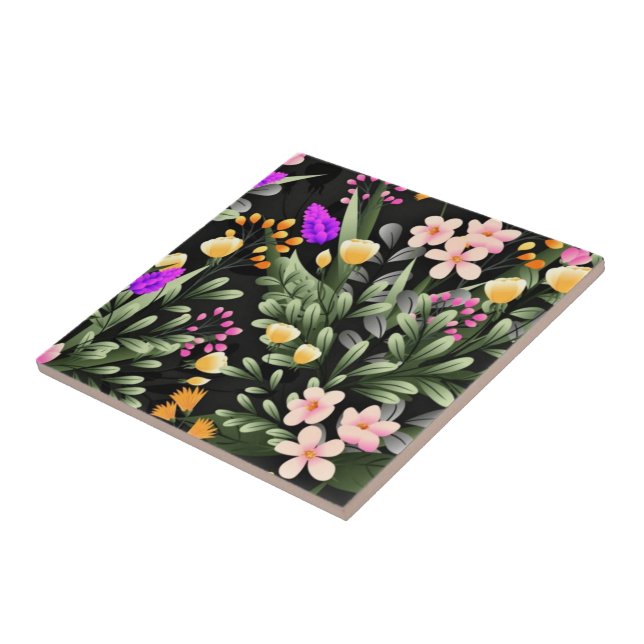 Cerâmica Belo Azulejo de flores cerâmicas (Lateral)