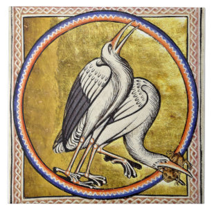 Cerâmica Bestiário de Aberdeen Medieval armazena Azulejo ce