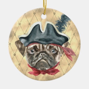 Cerâmica Blackface, o Ornamento Pirata de Pug