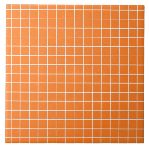 Cerâmica Blocos de azulejo laranja e branco personalizados