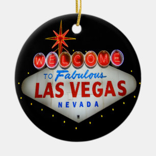 Cerâmica Boa vinda ao ornamento fabuloso de Las Vegas