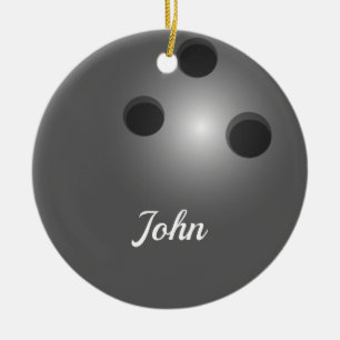 Cerâmica Bola de boliche com Ornamento Dupla Face