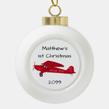 Primeiro Avião de Natal Ornamento do Polo Norte