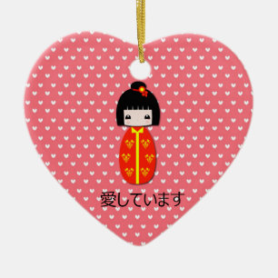 Cerâmica Boneca personalizada de Kokeshi, ornamento