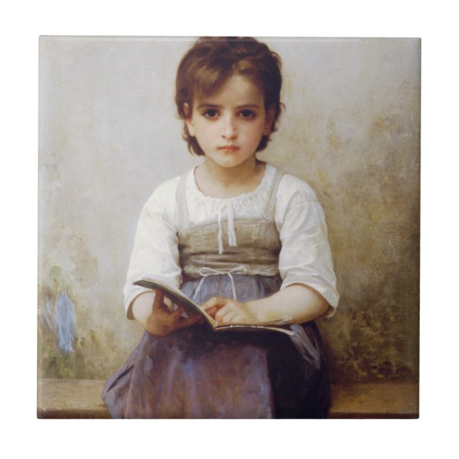 Cerâmica Bouguereau O Azulejo De Lição Do Duro (Frente)