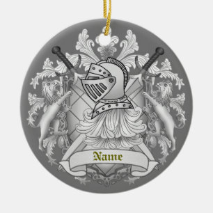 Cerâmica Brasão de Armas da Família Gray Knight Ornamento S