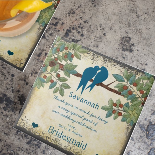 Cerâmica Bridesmaid Obrigado Dando Azulejo De Árvore De Pás (Criador carregado)