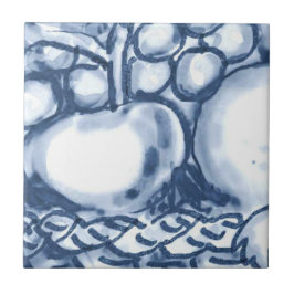 Cerâmica C3 - Azulejo mural da cesta de Delft - C3