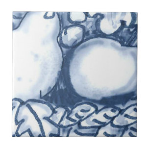 Cerâmica C4 - Azulejo mural da cesta de Delft - C4