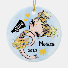 Cerâmica Cabelo louro do Ornamento de Rapariga Dourada amar