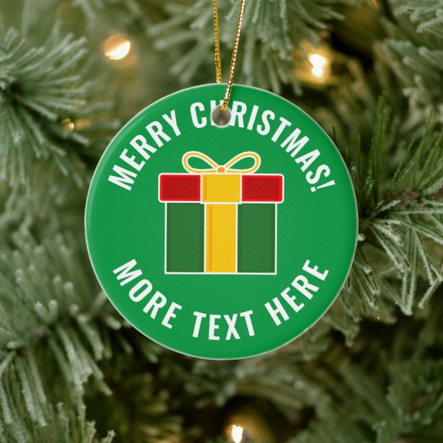 Cerâmica Caixa personalizada de natal presente ornamento de (Árvore)