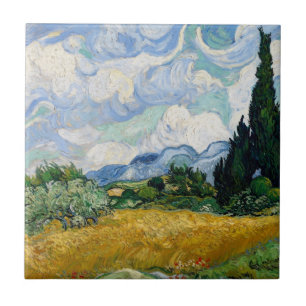 Cerâmica Campo de trigo com Azulejo ciprestes