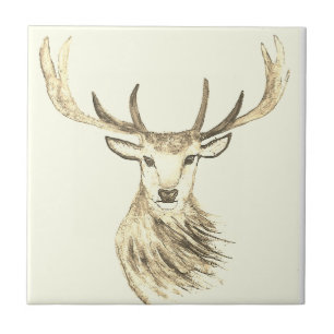 Cerâmica Carnes de veado, de madeira, de alces, azulejo cer