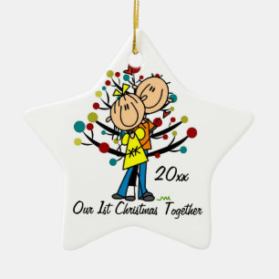 Cerâmica Casal no Amor 1rua Ornamento Personalizado de Nata