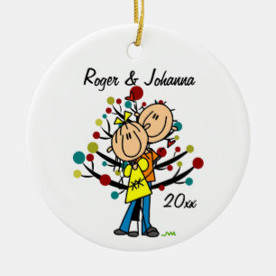 Cerâmica Casal no Amor 1rua Ornamento Personalizado de Nata