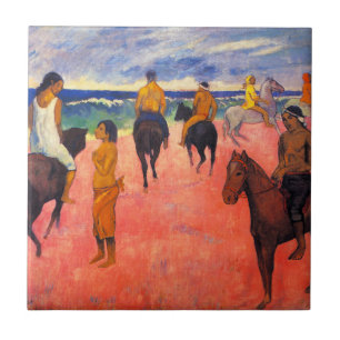 Cerâmica Cavaleiros de Gauguin no azulejo da praia