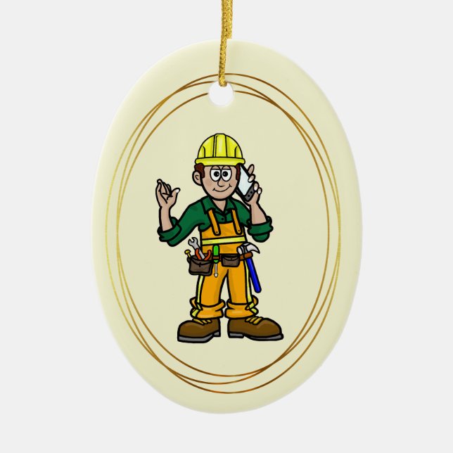 Cerâmica Chefe de Construção no Ornamento Celular (Frente)