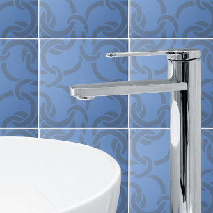 Cerâmica Cinza Azul Dusty Azulejo de Padrão Celta Sem Olho
