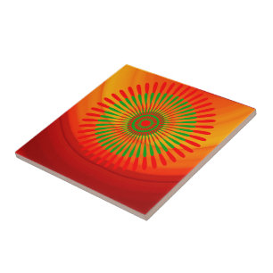 Cerâmica Circular Verde de Laranja Azulejo cerâmico