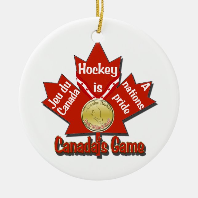 Cerâmica Círculo do ornamento da árvore de jogo de Canadas (Frente)