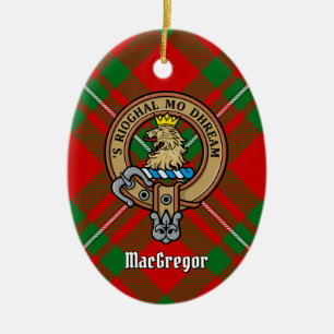Cerâmica Clan Gregor Crest sobre Ornamento Cerâmico de Tart