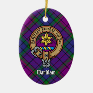 Cerâmica Clan Wardlaw Crest sobre Ornamento Cerâmico de Tar