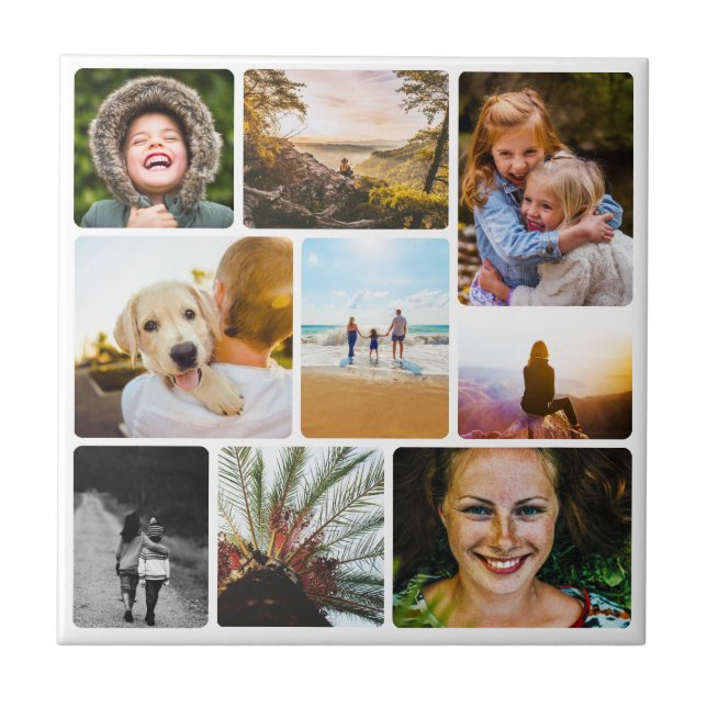 Cerâmica Colagem do Azulejo de Parede do Azulejo 9 Fotograf (Frente)