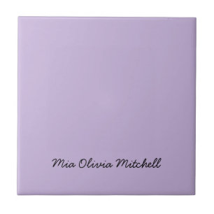 Cerâmica Cor de tendência - Azulejo violeta suave cerâmico
