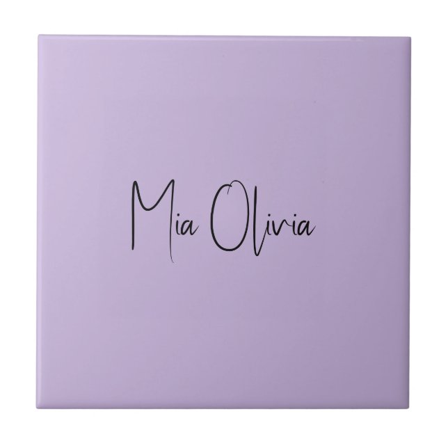 Cerâmica Cor de tendência - Nome violeta suave - Azulejo ce (Frente)