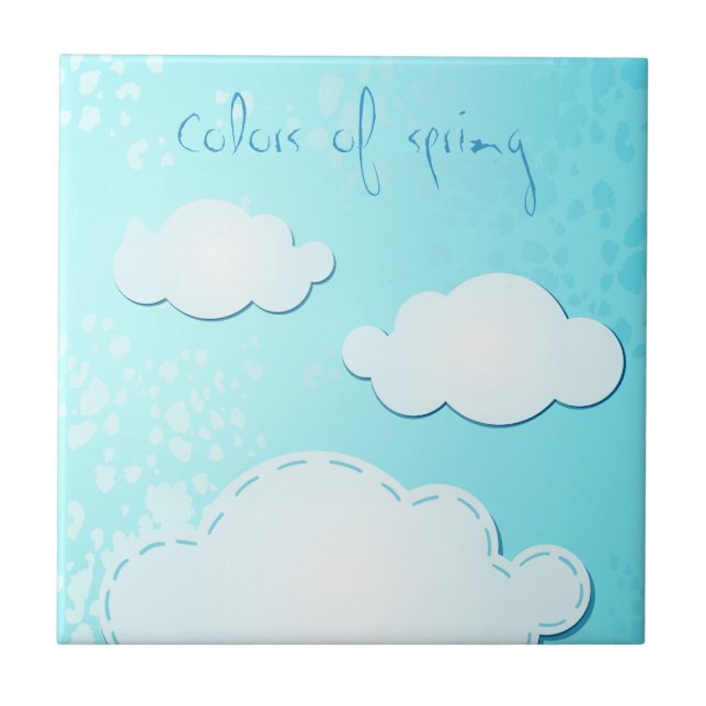 Cerâmica Cores de primavera, azulejo (Frente)